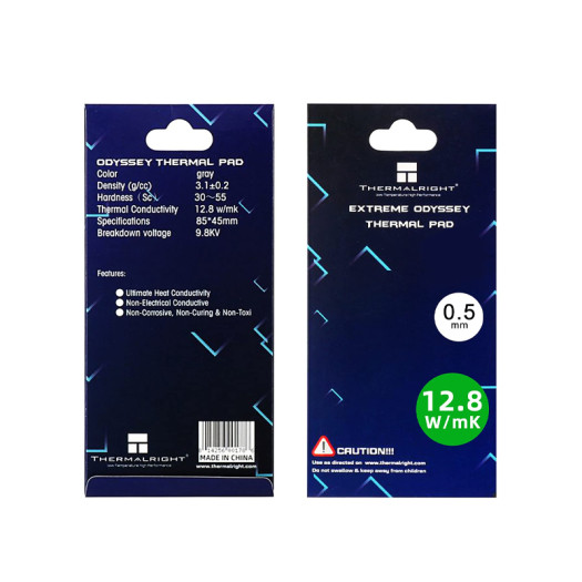 Thermalright Thermal Pad 0.5mm 12.8 W/mK, 120x20x0.5mm, Non Conductive Heat Resistance, Odyssey Silicone Thermal Pads for PC PS5 PS4 Laptop Heatsink GPU/CPU/SSD/VRAM/LED Cooler